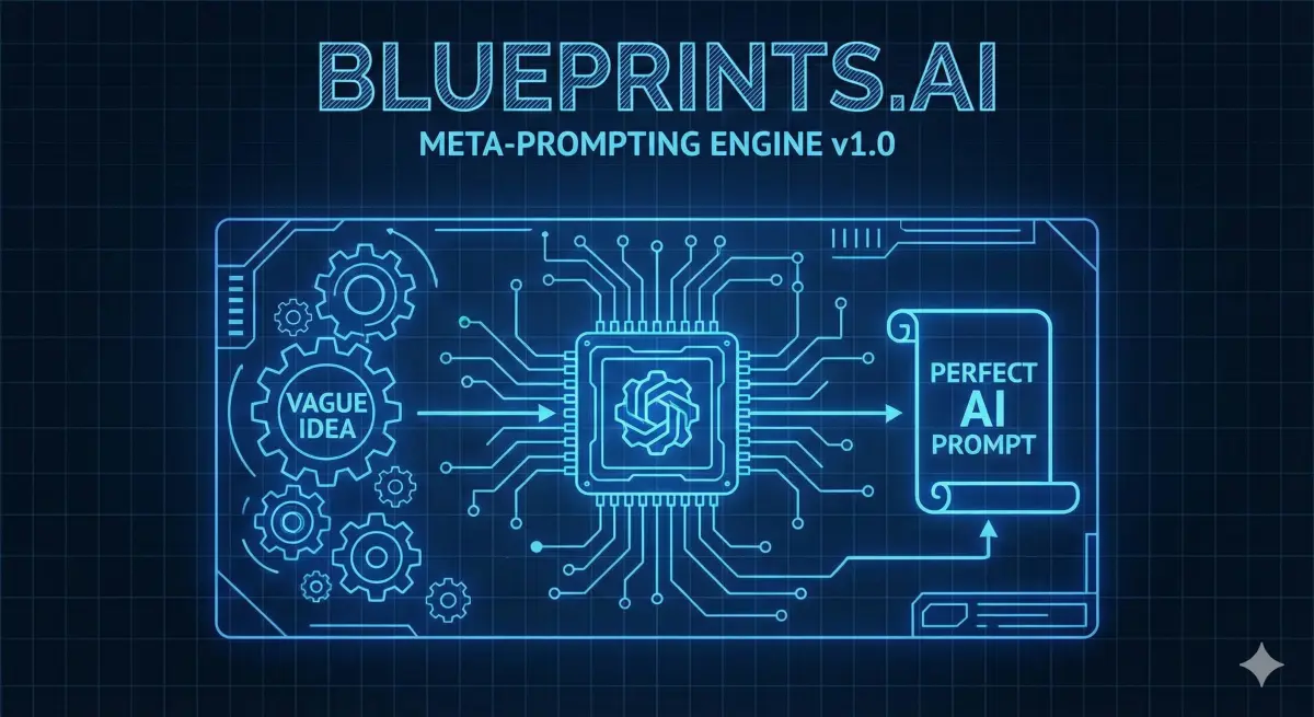 The Blueprints.ai interface running on OCI, showing a recursive prompt generation